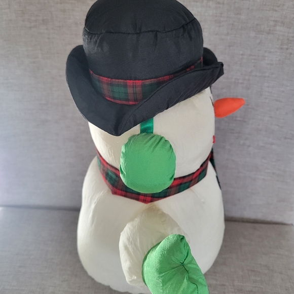 Vintage Nylon Snowman Plush Soft Adorable - Picture 3 of 7